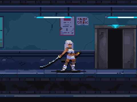 Pixel art character artwork: Player Character Animation